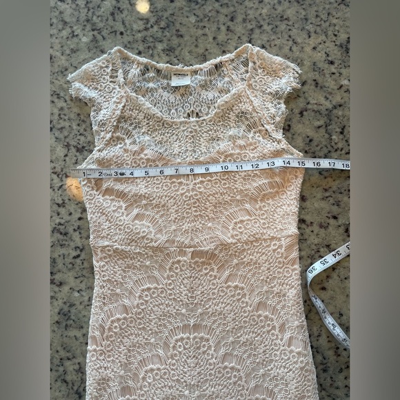 Women’s free people stretch, eyelash Lace Dress in Cream size XS - Picture 3 of 7